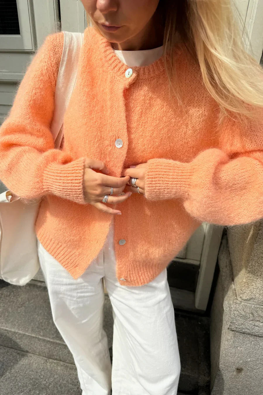 Knitted Vest - Orange