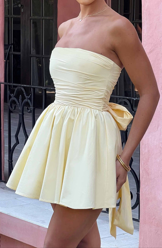 Allison Mini Dress-Lemon