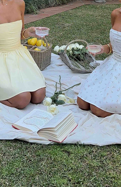 Allison Mini Dress-Lemon