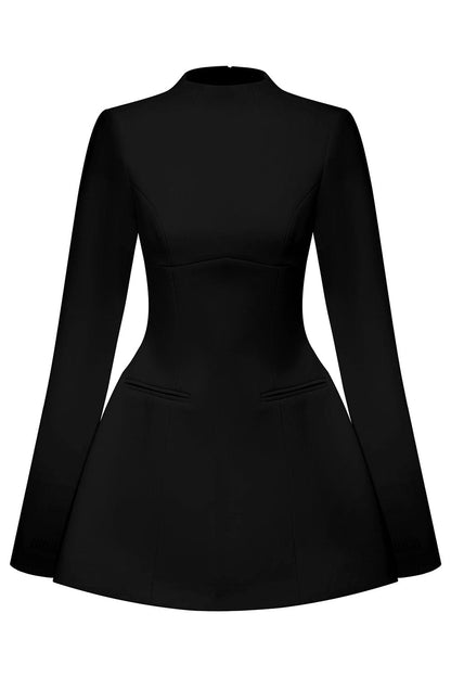 Molly Open Back Long Sleeve Mini Dress
