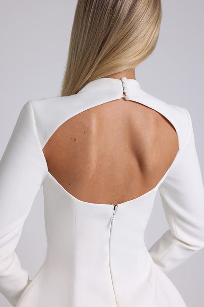 Molly Open Back Long Sleeve Mini Dress