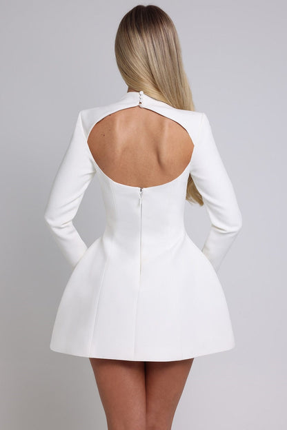 Molly Open Back Long Sleeve Mini Dress