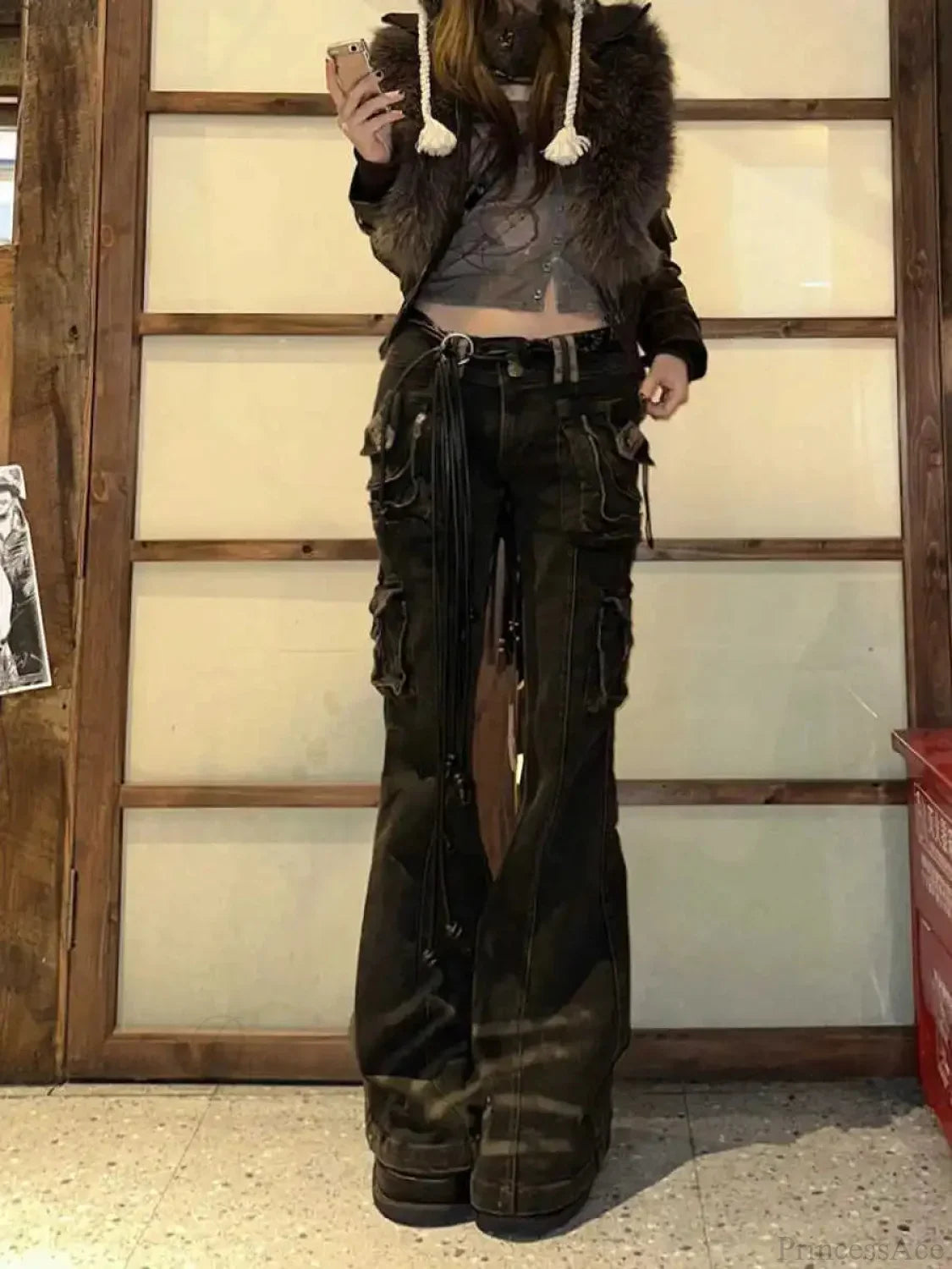 Korean Mysterious Grunge Cargo Pant
