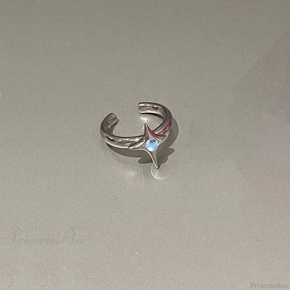 Kpop Y2K Crystal Heart Butterfly Gothic Ring