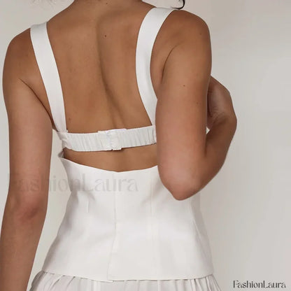 Lace Corset Strappy Crop Top
