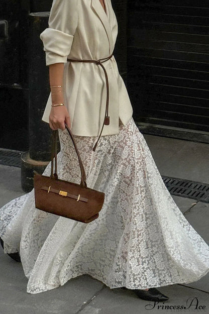 Lace Maxi Mermaid Skirt