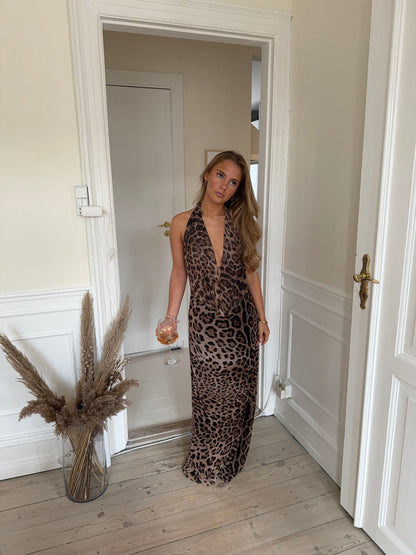 Savanna Leopard Maxi Dress