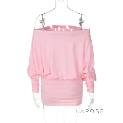 Aaliya Off Shoulder Ruched Mini Dress