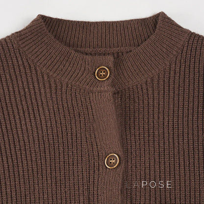 Addilyn Brown Knitted Cardigan