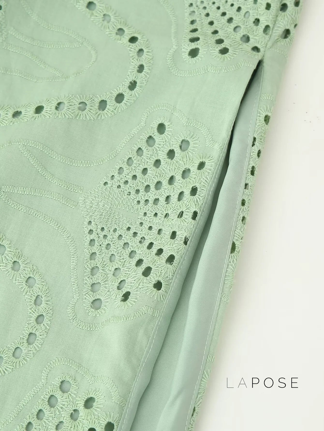 Alaura Green Embroidered Skirt Set