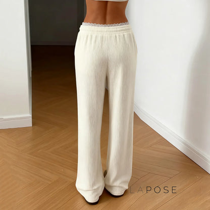 Alba Lace Patchwork Corduroy Pants