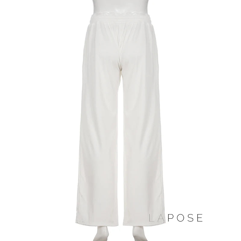 Alba Lace Patchwork Corduroy Pants