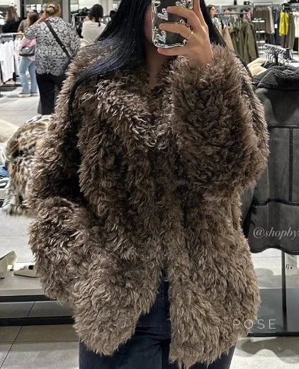 Alexzandria Faux Fur Teddy Coat