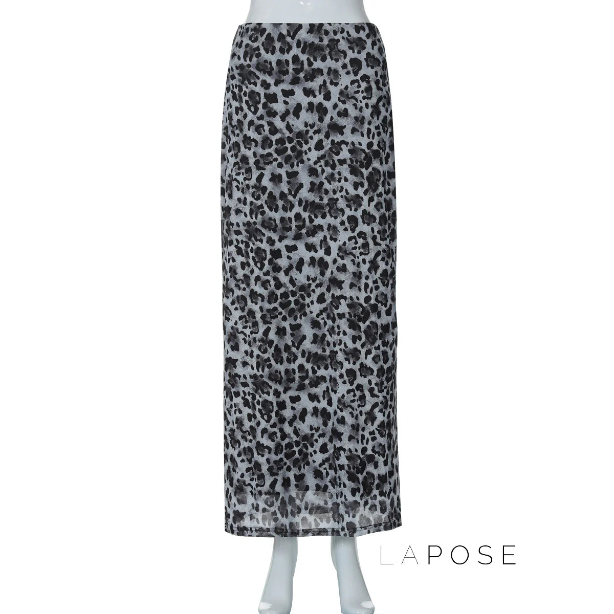 Alyssa Leopard Mesh Maxi Skirt