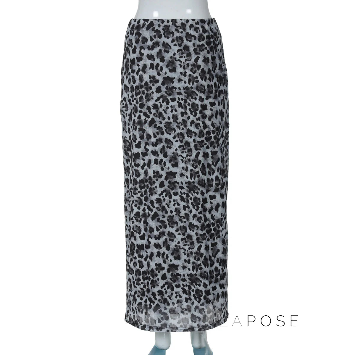 Alyssa Leopard Mesh Maxi Skirt