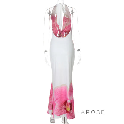 Amity Floral Halter Maxi Dress
