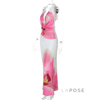 Amity Floral Halter Maxi Dress