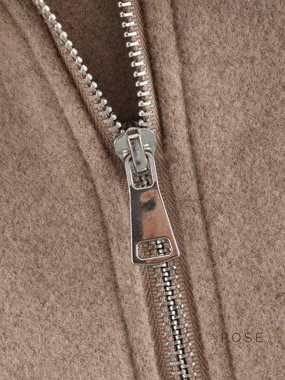 Amyia Minimalist Wool Blend Zip Jacket