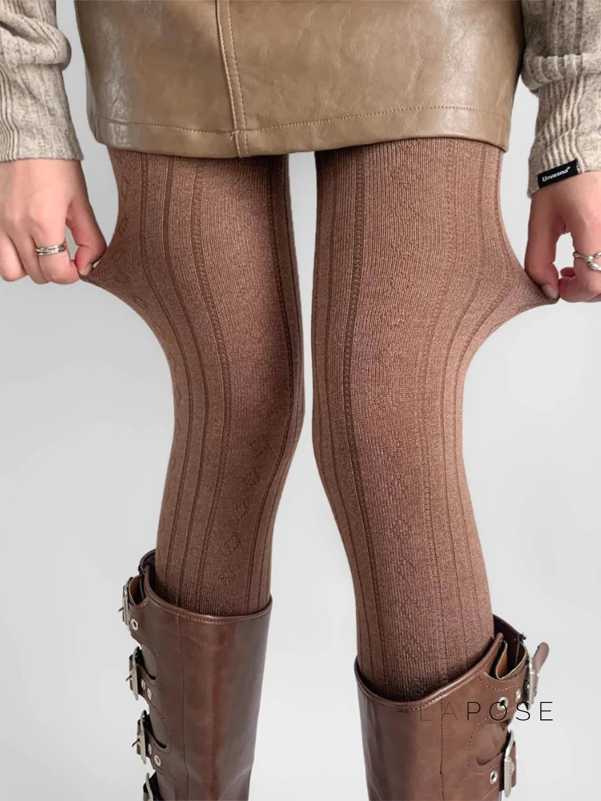 Analee Diamond Patterned Tights