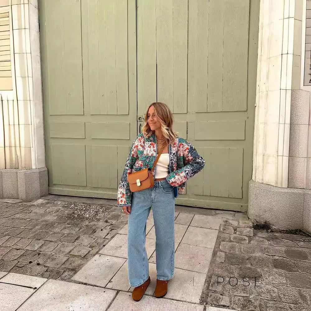 Analiese Printed V-Neck Jacket
