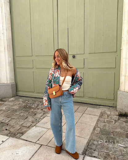 Analiese Printed V-Neck Jacket