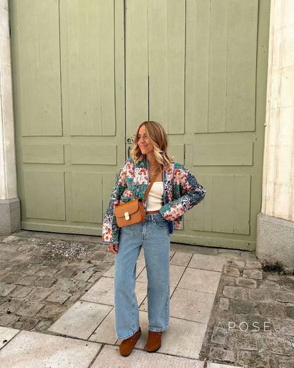 Analiese Printed V-Neck Jacket
