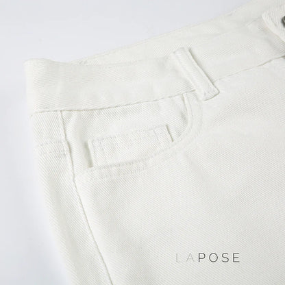 Andria White Straight-Leg Jeans
