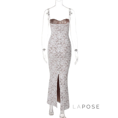 Ariadne Lace Backless Midi Dress