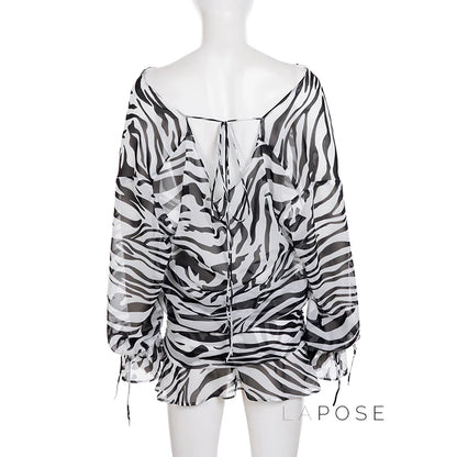 Arianna Zebra Print Mini Dress