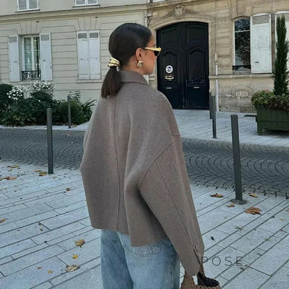 Arina Lapel Button-Up Jacket