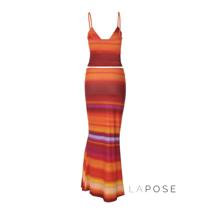 Aryana Printed Maxi Skirt Set