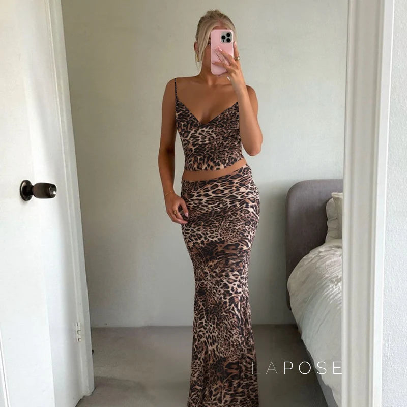 Aryana Printed Maxi Skirt Set