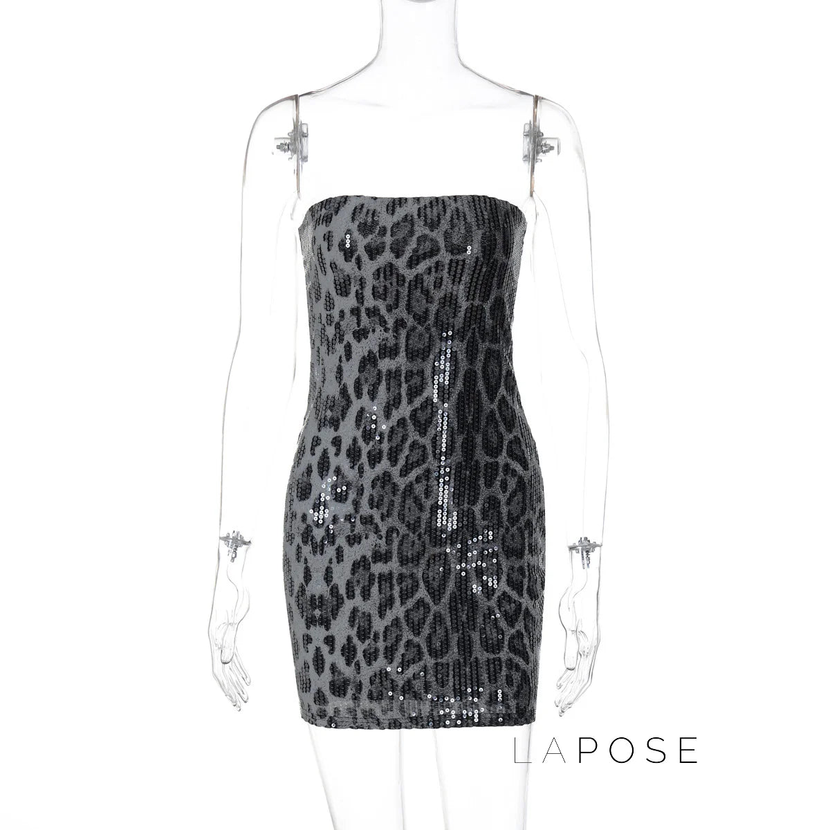 Ashlee Leopard Sequin Mini Dress