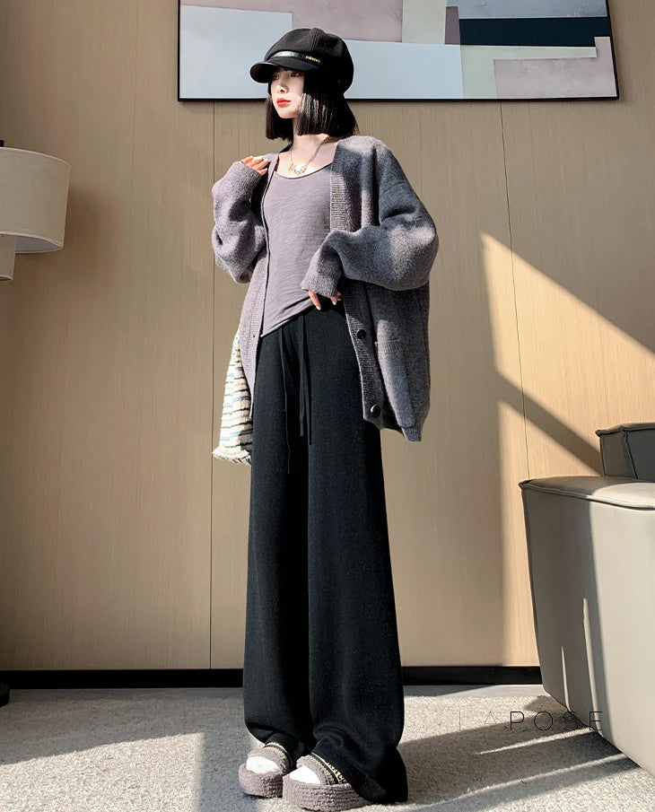 Avarie Cozy Wide-Leg Pants