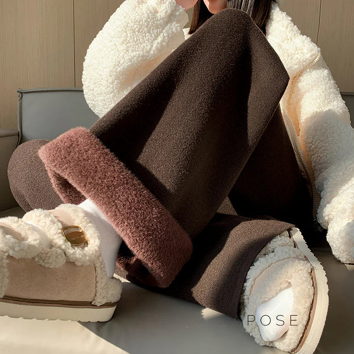 Avarie Cozy Wide-Leg Pants