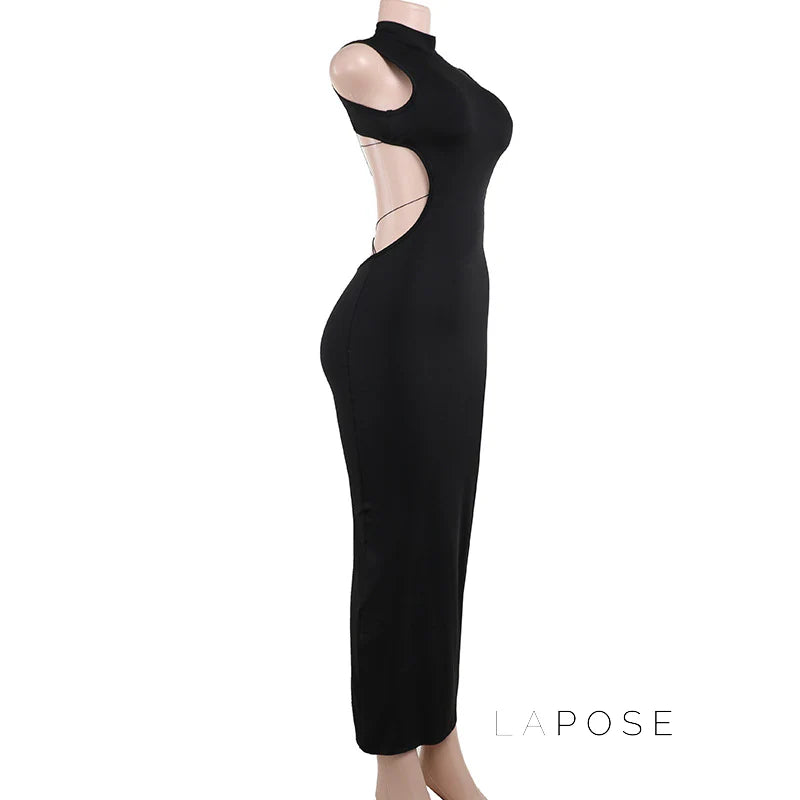 Aviva Backless Lace-Up Dress