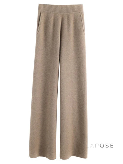 Ayana Cozy Knit Straight-Leg Pants