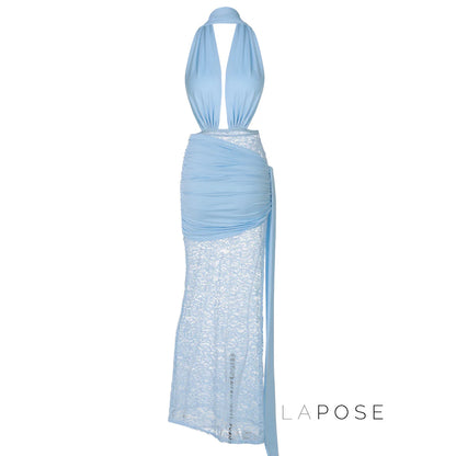 Ayana Lace Halter Maxi Dress