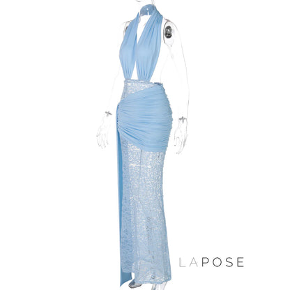 Ayana Lace Halter Maxi Dress
