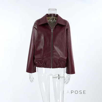 Ayven Oversized Faux Leather Jacket