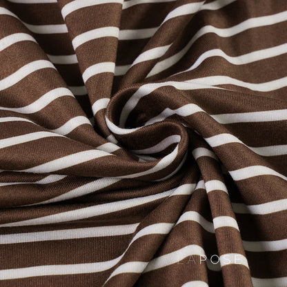 Bracha Striped Ruched One-Shoulder Dress