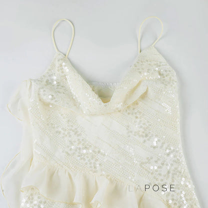 Chyna Sequin Cowl Neck Mini Dress