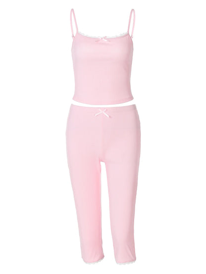 Ciara Lace Detail Pants Set