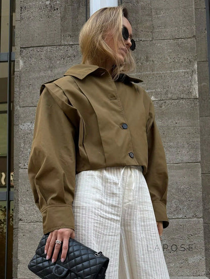 Cierra Pleated Cropped Windbreaker