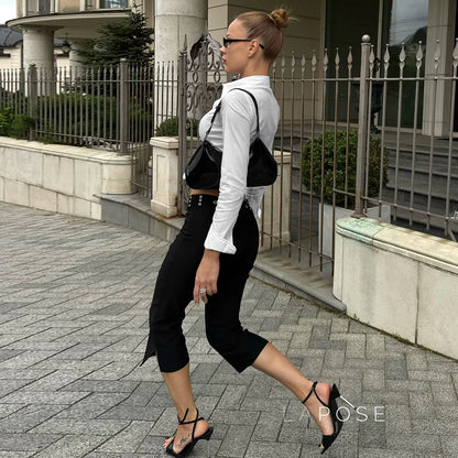 Clarke Tie-Front Crop Top