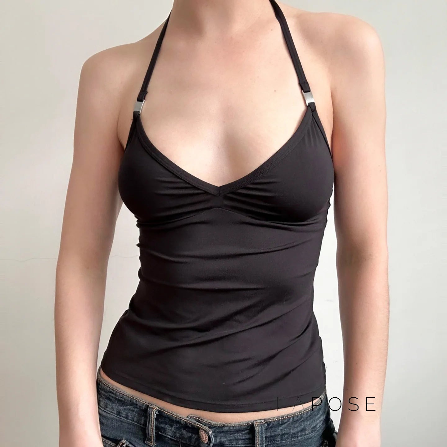 Coraline Metal Halter Top