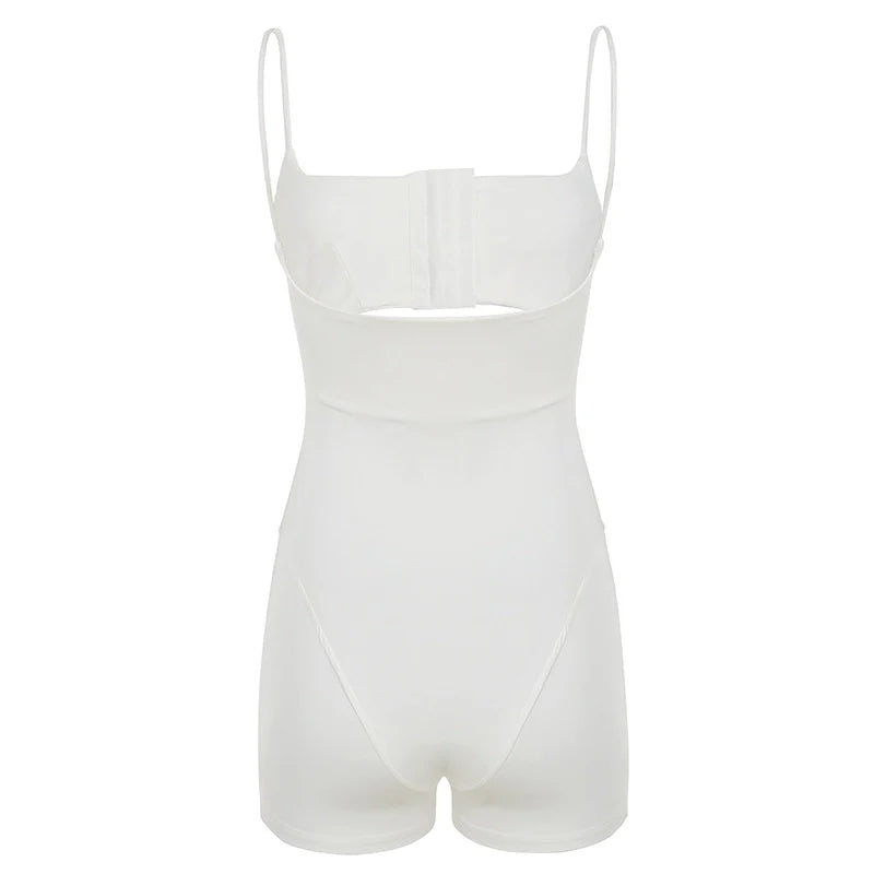 Cut-Out Corset Romper