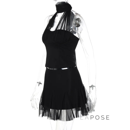 Daleysa Halter Ruched Skirt Set