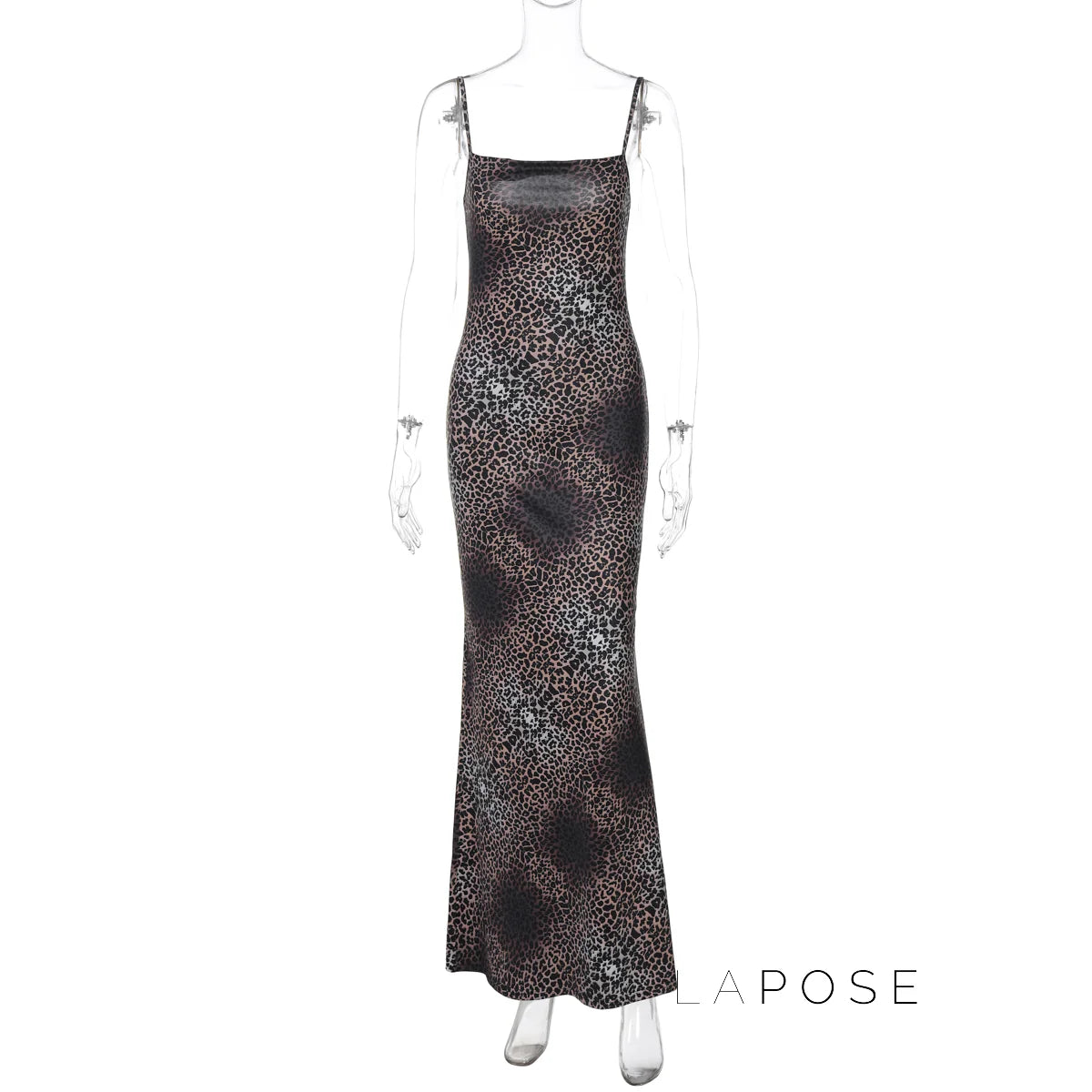 Damaris Strappy Leopard Maxi Dress