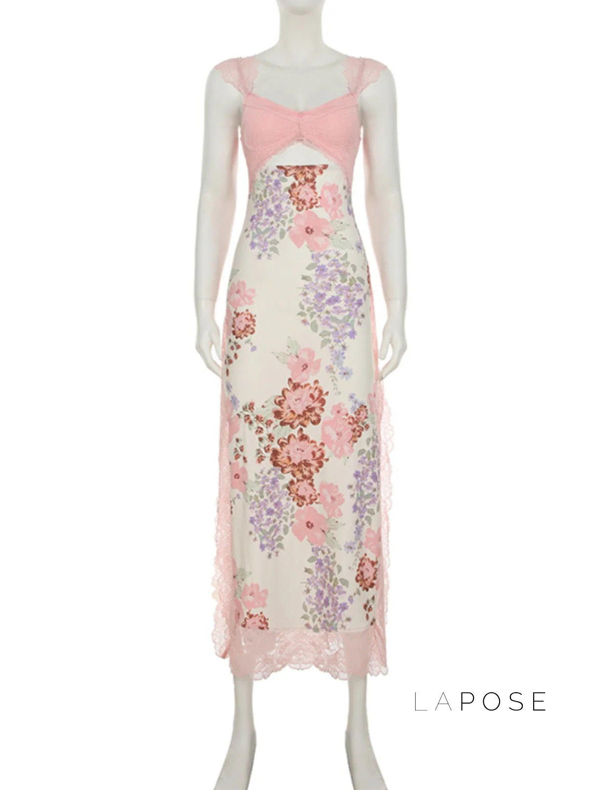 Darling Lace Slit Maxi Dress